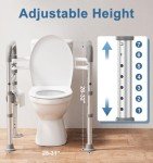 Adjustable Toilet Safety Rails for Seniors and Disabled