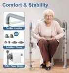 Adjustable Toilet Safety Rails for Seniors and Disabled