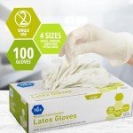 MED PRIDE Medical Latex Examination Gloves (X-Large, 100-Count) Ultra-Strong 5 mil Thick, Disposable Powder-Free Gloves for Healthcare & Food Handling Use