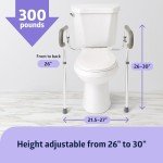 Toilet Safety Rail for Seniors with Adjustable Height