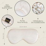 Silk Sleep Eye Mask for Dark Circles - Champagne