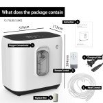 Home Oxygen Concentrator Machine, 1-7L Adjustable