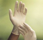 Adenna GLD266 Gold 6 mil Powder-Free Latex Gloves, Medical Grade, White, Large, Box of 100