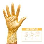 Colortrak Luminous Disposable Nitrile Gloves - Gold, Medium