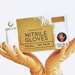 Colortrak Luminous Disposable Nitrile Gloves - Gold, Medium