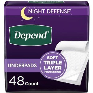 Depend Disposable Incontinence Underpads - 48 Count