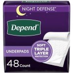 Depend Disposable Incontinence Underpads - 48 Count