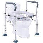 Adjustable Raised Toilet Seat with Handles for Seniors