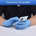 Schneider Nitrile Exam Gloves, 4 Mil, Blue, Large 100-ct Box, Disposable Latex/Powder-Free, Food Safe Rubber Medical/Cleaning Gloves for Cooking & Food Prep, Non-Sterile