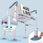 Adjustable Raised Toilet Seat with Handles for Seniors