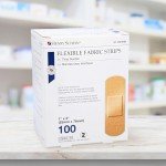 Sterile Adhesive Fabric Bandage Strips, 1" x 3