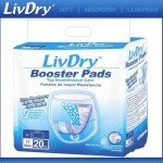 LivDry Incontinence Booster Pads - 20 Count Pack