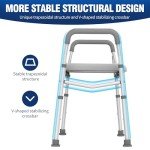 Adjustable Raised Toilet Seat with Handles for Seniors