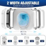 Adjustable Raised Toilet Seat with Handles for Seniors