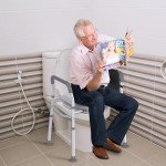 Adjustable Raised Toilet Seat with Handles for Seniors