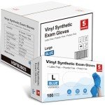 Blue Vinyl Exam Gloves, Medium, 1000 Count
