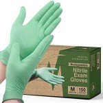 Biodegradable Disposable Nitrile Gloves - 150 Count