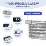 OMOTIYA CPAP Tube - 6-Foot Universal CPAP Tubing - FSA/HSA eligible-Compatible with Most Machines & Masks, 19mm CPAP Hose - 22mm connectors, Lightweight Flexible, Odor-Free, 2-Pack