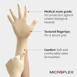 Microflex Daily Defense XL Disposable Latex Gloves (100)