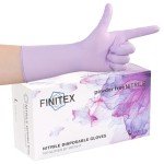 Finitex Purple Nitrile Disposable Gloves - 100 Pack