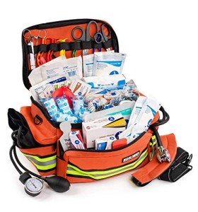 Fully-Stocked EMT Trauma First Aid Kit - Orange