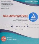 Dynarex Sterile Non-Adherent Pads, 2x3 inches