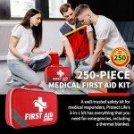 Comprehensive 250-Piece First Aid Kit for All