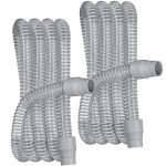 BISTRAS Premium Made in USA - 6 Foot Universal CPAP Tubing Hose - for All CPAP Machines | Standard 22mm, Gray (Pack of 2)