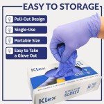 Klex Lavender Nitrile Exam Gloves - XL 1000 Count