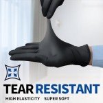 Supmedic Black Nitrile Exam Gloves - Medium, 1000 pcs