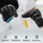 Supmedic Black Nitrile Exam Gloves - Medium, 1000 pcs