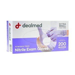 Dealmed 200 Count XS Nitrile Exam Gloves