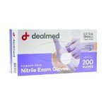 Dealmed 200 Count XS Nitrile Exam Gloves