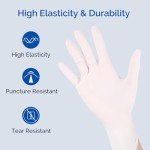 Medium Latex Exam Gloves - 100 Pcs, Powder-Free