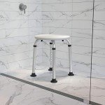 Aluminum Bath and Shower Chair with Adjustable Height