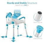 Adjustable Shower Chair for Seniors and Disabled