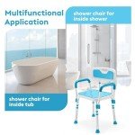Adjustable Shower Chair for Seniors and Disabled