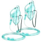 2 Pack Adult Oxygen Masks with 6.6' Tube