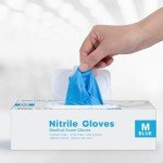 Large Disposable Nitrile Exam Gloves - 100 Count
