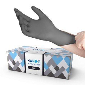 Grey Disposable Nitrile Gloves Small - 50 Count