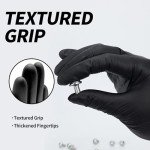Disposable Black Vinyl Exam Gloves - Small Box (100)