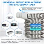 2 Pack 6-Foot CPAP Tubing with Cleaning Brush