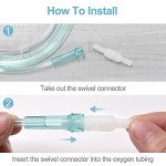 10PCS Adult Soft Nasal Cannula, 7 FT Nasal Tubing for Oxygen, Included 5PCS Nasal Cannula Oxygen Tubing and 5PCS Tubing Connectors - Standard Connector