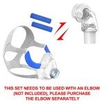 Replacement Set for F20, Includes Cushion (L), Strap, Frame & Clips in One Pack (No Elbow), Reliable Seal & Softer Fit Replacement Supplies by Everness