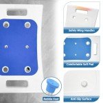 DUALECO Waterproof Shower Chair with Back Support