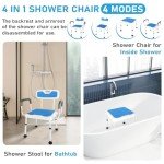 Adjustable Shower Chair with Arms and Back