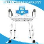 Adjustable Shower Chair with Arms and Back