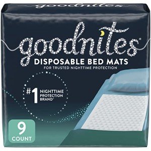 Goodnites Disposable Bed Pads for Bedwetting, 9 Ct