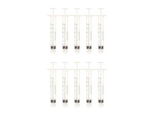 10 Pack Sterile 3 cc/ml Luer Lock Syringes
