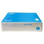 Blue Nitrile Disposable Gloves - Powder Free, Large 100ct